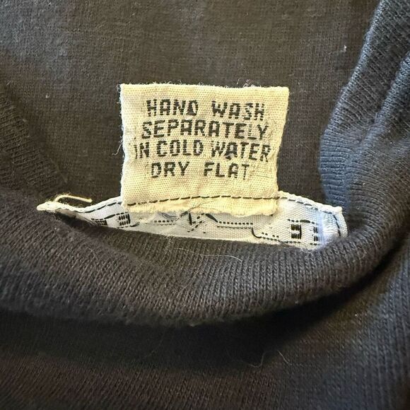 Vintage Tee-N-Tee Black Vest With Wooden Beads Sz M Boho, Cottagecore - Picture 10 of 10